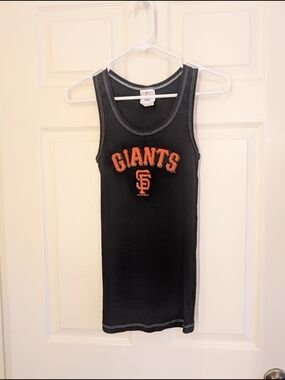San Francisco Giants Black Tank Top with Orange Logo